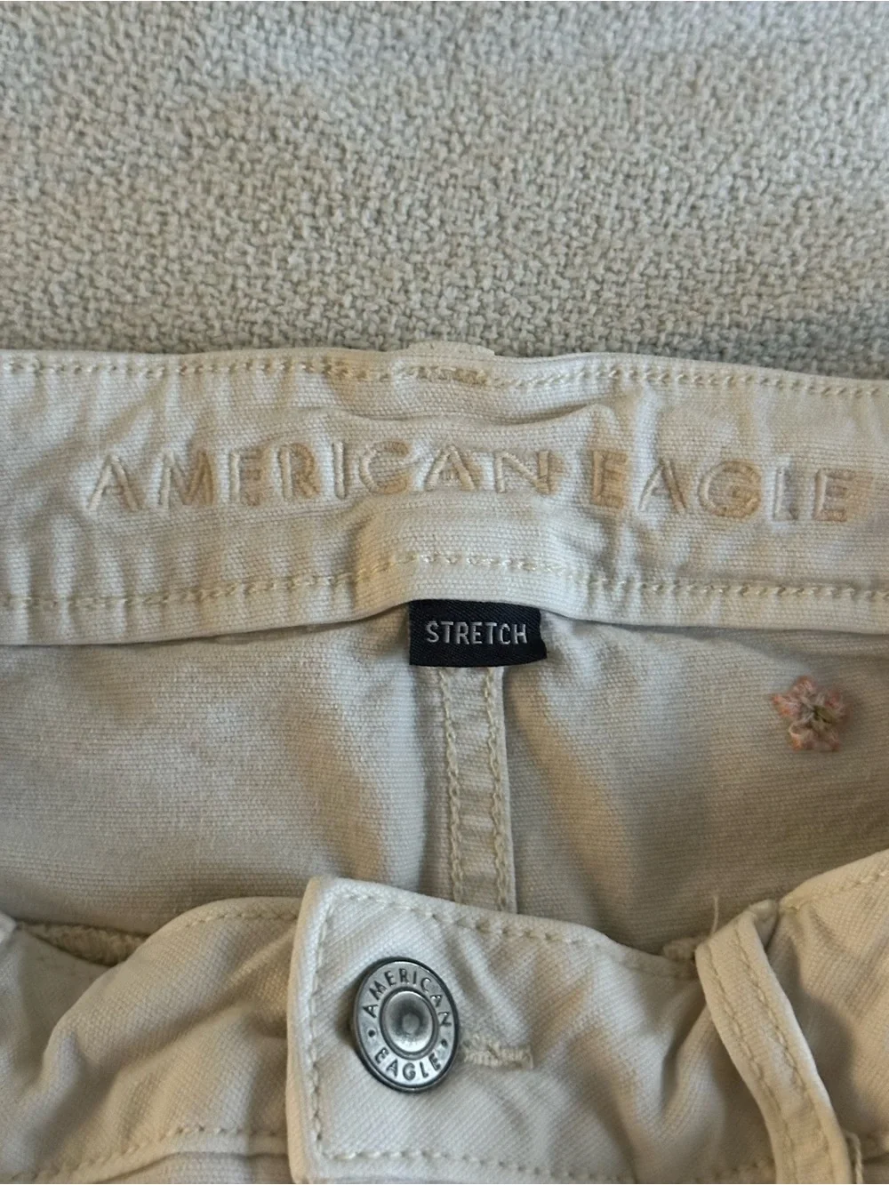 American Eagle Outfitters cream denim